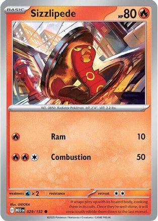 Sizzlipede (029/132) [Mega Evolution: Base Set]-1