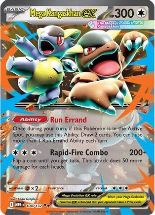 Mega Kangaskhan ex (104/132) [Mega Evolution: Base Set]
