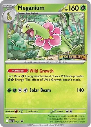 Meganium 001  - Holofoil ME Mega Evolution Promo - Promo-1