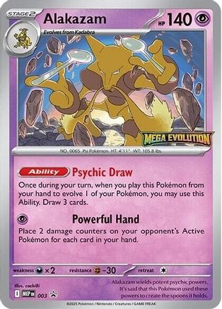 Alakazam 003  - Holofoil ME Mega Evolution Promo - Promo-1