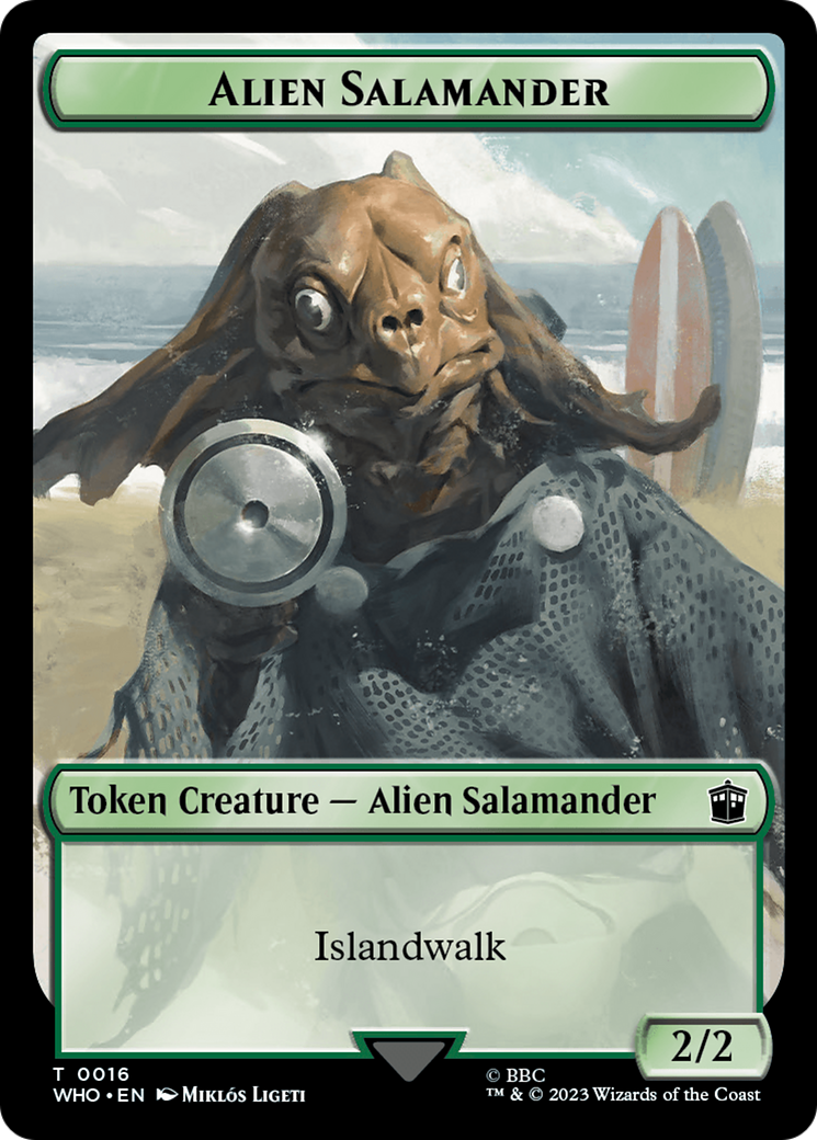 Human Noble // Alien Salamander Double-Sided Token [Doctor Who Tokens]-2