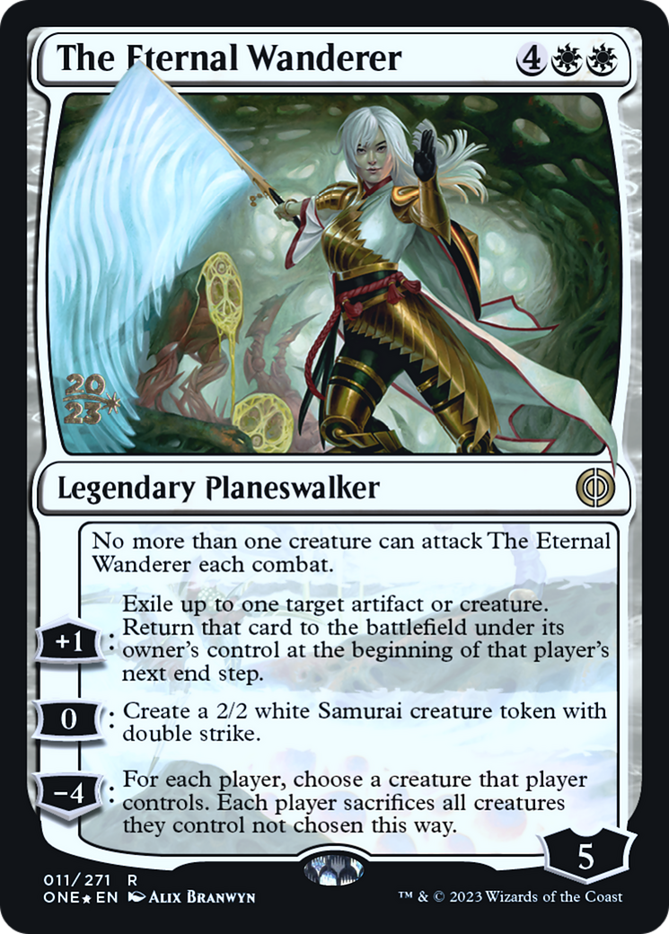 The Eternal Wanderer [Phyrexia: All Will Be One Prerelease Promos]-1