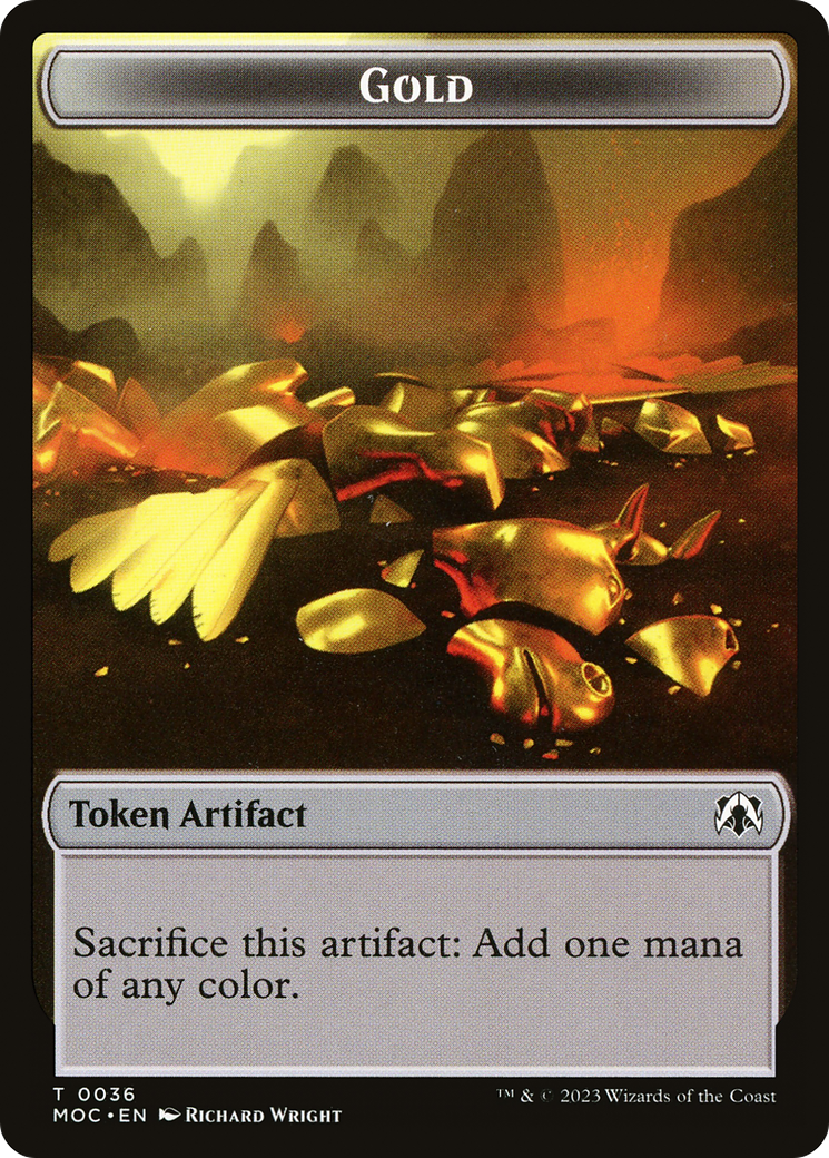 Gold (TMOC-036) - March of the Machine Commander Tokens-1