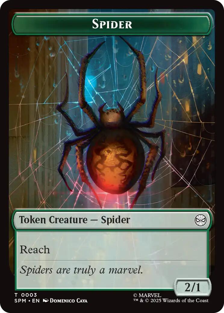 Spider // Treasure Double-Sided Token [Marvel's Spider-Man Tokens]-1