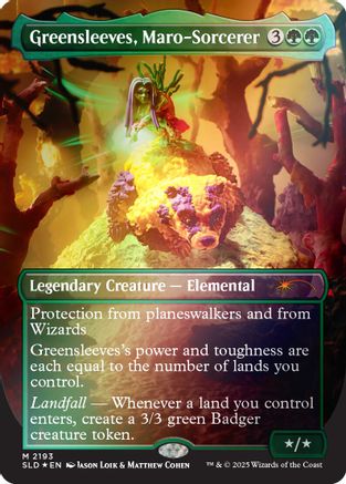 Greensleeves, Maro-Sorcerer (Rainbow Foil) (SLD-2193) - Secret Lair Drop Series Foil-1