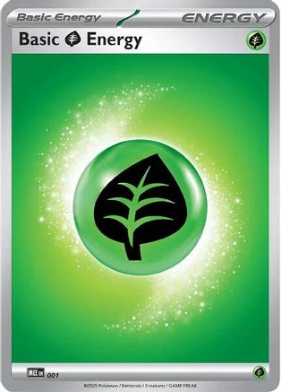 Basic Grass Energy 001  - Reverse Holofoil MEE Mega Evolution Energies - Common-1