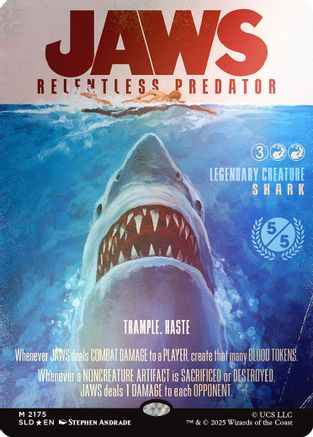 Jaws, Relentless Predator (Rainbow Foil) (SLD-2175) - Secret Lair Drop Series Foil-1