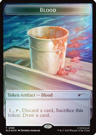 Blood Token (Rainbow Foil) (SLD-2180) - Secret Lair Drop Series Foil-1