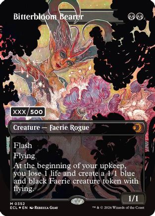 Bitterbloom Bearer (Borderless) (Serial Numbered) [Lorwyn Eclipsed Promos]-1