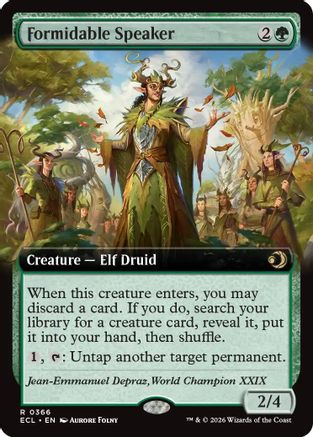 Formidable Speaker (Extended Art) (ECL-366) - Lorwyn Eclipsed Foil-1