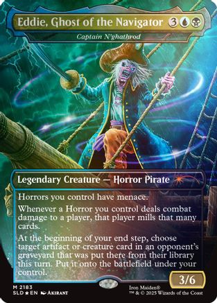Eddie, Ghost of the Navigator - Captain N'ghathrod (Rainbow Foil) (SLD-2183) - Secret Lair Drop Series Foil-1