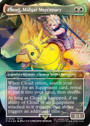 Cloud, Midgar Mercenary (Borderless) (Chocobo Track Foil) (FIN-564) - FINAL FANTASY Foil-1
