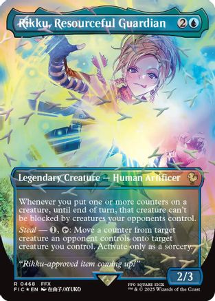 Rikku, Resourceful Guardian (Borderless) (Chocobo Track Foil) [FINAL FANTASY Commander]-1