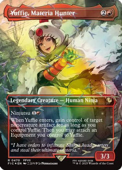 Yuffie, Materia Hunter (Borderless) (Chocobo Track Foil) (FIC-470) - Commander: FINAL FANTASY Foil-1