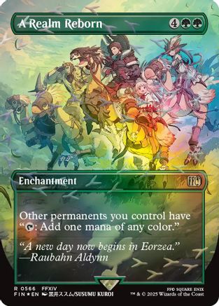A Realm Reborn (Borderless) (Chocobo Track Foil) (FIN-566) - FINAL FANTASY Foil-1