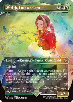 Aerith, Last Ancient (Borderless) (Chocobo Track Foil) [FINAL FANTASY Commander]-1