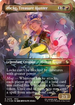 Locke, Treasure Hunter (Borderless) (Chocobo Track Foil) [FINAL FANTASY Commander]-1