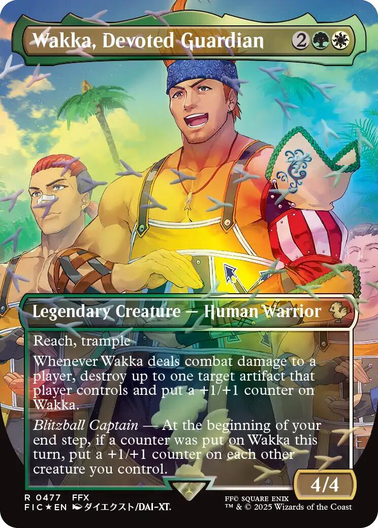 Wakka, Devoted Guardian (Borderless) (Chocobo Track Foil) [FINAL FANTASY Commander]-1