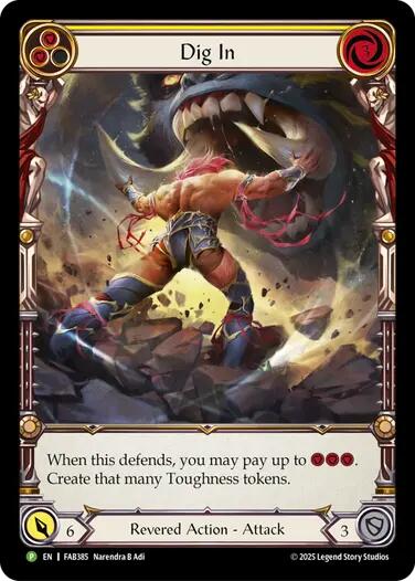 Dig In (Yellow) [FAB384] (Promo)  Rainbow Foil-1