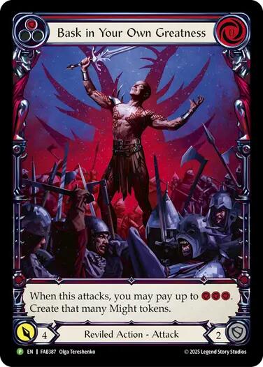 Bask in Your Own Greatness (Red) [FAB387] (Promo)  Rainbow Foil-1
