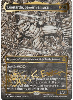 Leonardo, Sewer Samurai (Borderless) (Gold-Stamped Signature) [Teenage Mutant Ninja Turtles]-1