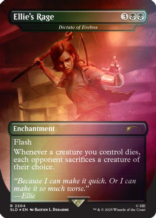 Ellie's Rage - Dictate of Erebos (Rainbow Foil) (SLD-2204) - Secret Lair Drop Series Foil-1