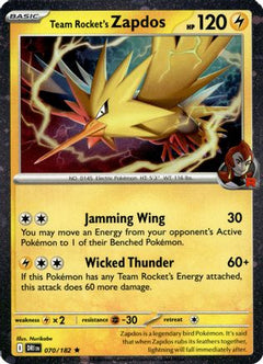 Team Rocket's Zapdos 070/182  - Holofoil Miscellaneous Cards & Products - Promo-1