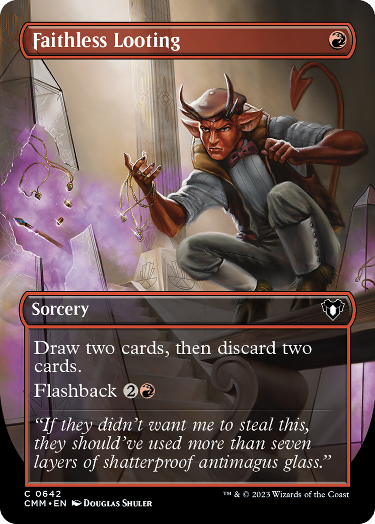 Faithless Looting (Borderless Alternate Art) [Commander Masters]-1