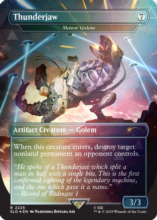 Thunderjaw - Meteor Golem (Rainbow Foil) (SLD-2225) - Secret Lair Drop Series Foil-1