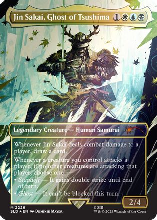 Jin Sakai, Ghost of Tsushima (Rainbow Foil) (SLD-2226) - Secret Lair Drop Series Foil-1
