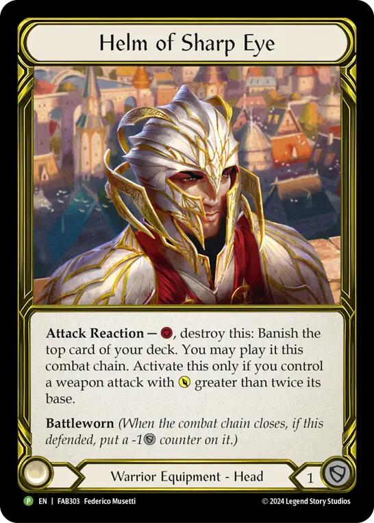 Helm of Sharp Eye (Golden) [FAB303] (Promo)  Cold Foil-1