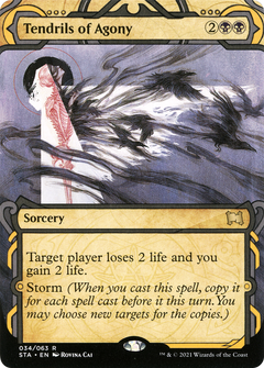 Tendrils of Agony (STA-034) - Strixhaven Mystical Archive: (Showcase) (Borderless) Etched Foil-1