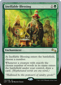 Ineffable Blessing ("choose a number") [Unstable]-1
