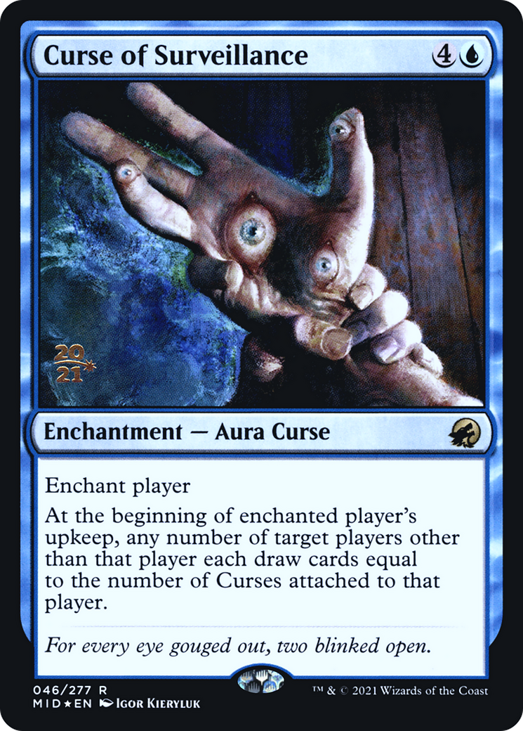 Curse of Surveillance [Innistrad: Midnight Hunt Prerelease Promos]-1