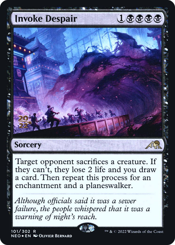 Invoke Despair [Kamigawa: Neon Dynasty Prerelease Promos]-1