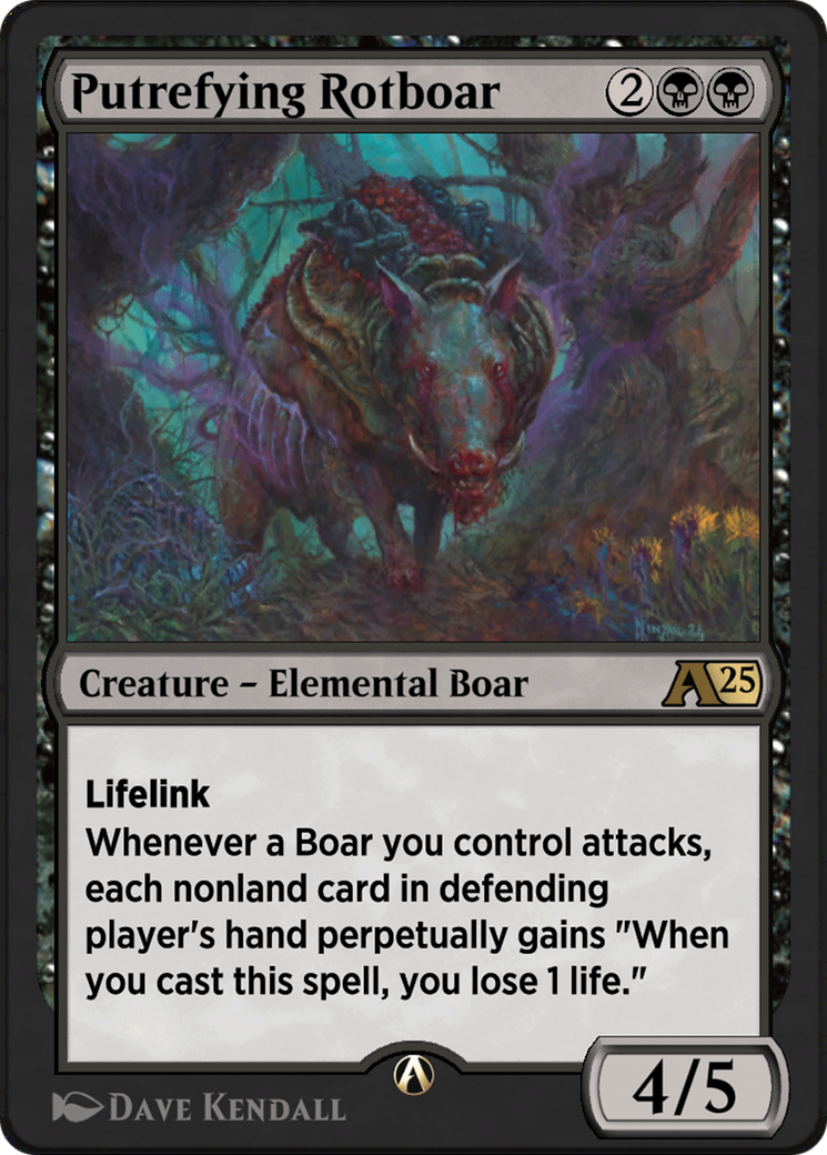 Putrefying Rotboar (YBLB-010) - Alchemy: Bloomburrow-1