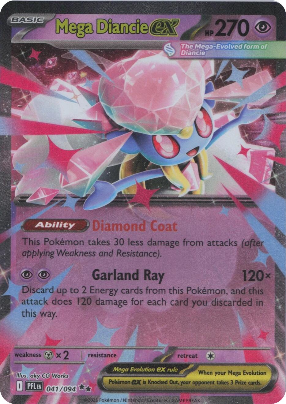Mega Diancie ex (041/094) [Mega Evolution: Phantasmal Flames]-1