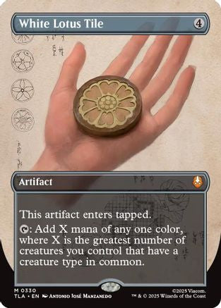 White Lotus Tile (Borderless) (TLA-330) - Avatar: The Last Airbender Foil-1