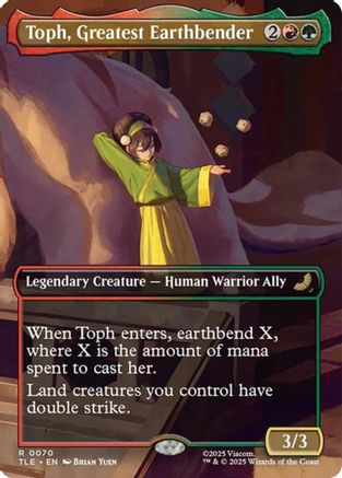 Toph, Greatest Earthbender (Borderless) (TLE-070) - Avatar: The Last Airbender: Eternal-Legal Foil-1