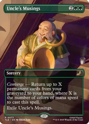 Uncle's Musings (Borderless) (TLE-073) - Avatar: The Last Airbender: Eternal-Legal Foil-1