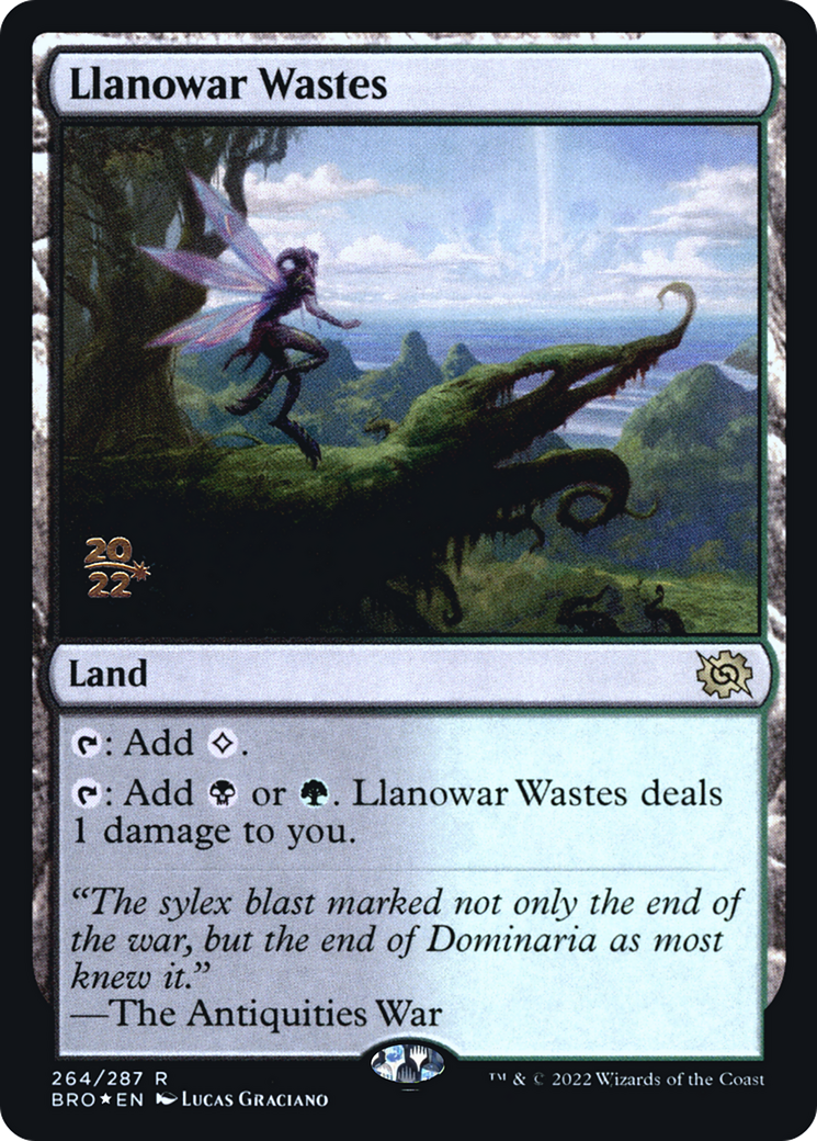 Llanowar Wastes [The Brothers' War Prerelease Promos]-1