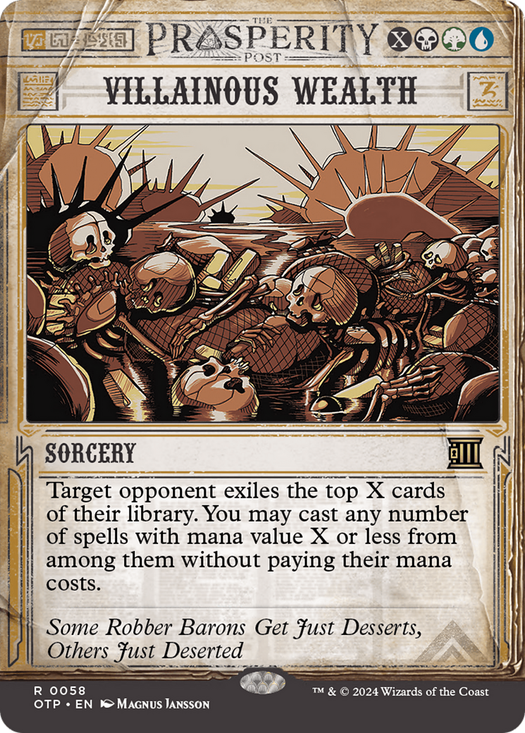 Villainous Wealth (OTP-058) - Breaking News: (Showcase) (Borderless) Foil-1
