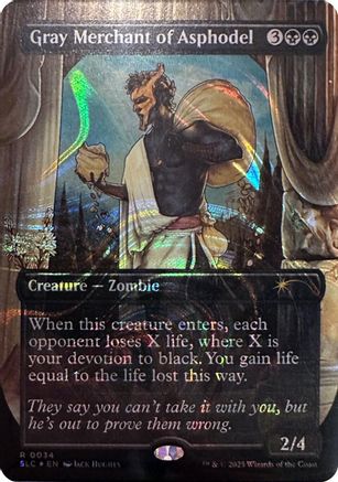 Gray Merchant of Asphodel (Halo Foil) [Secret Lair Countdown Kit]-1
