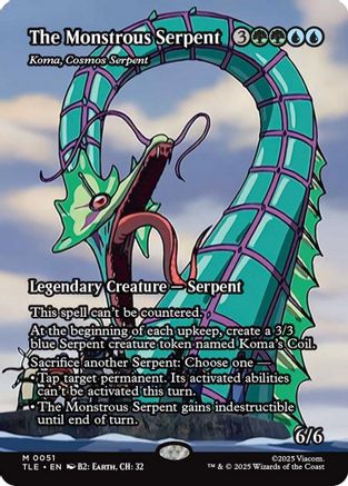 The Monstrous Serpent - Koma, Cosmos Serpent (Borderless) [Avatar: The Last Airbender: Eternal-Legal]-1