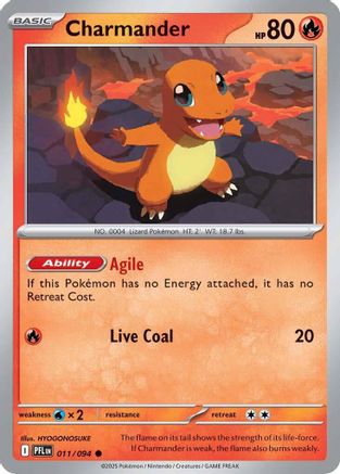 Charmander (011/094) [Mega Evolution: Phantasmal Flames]-1