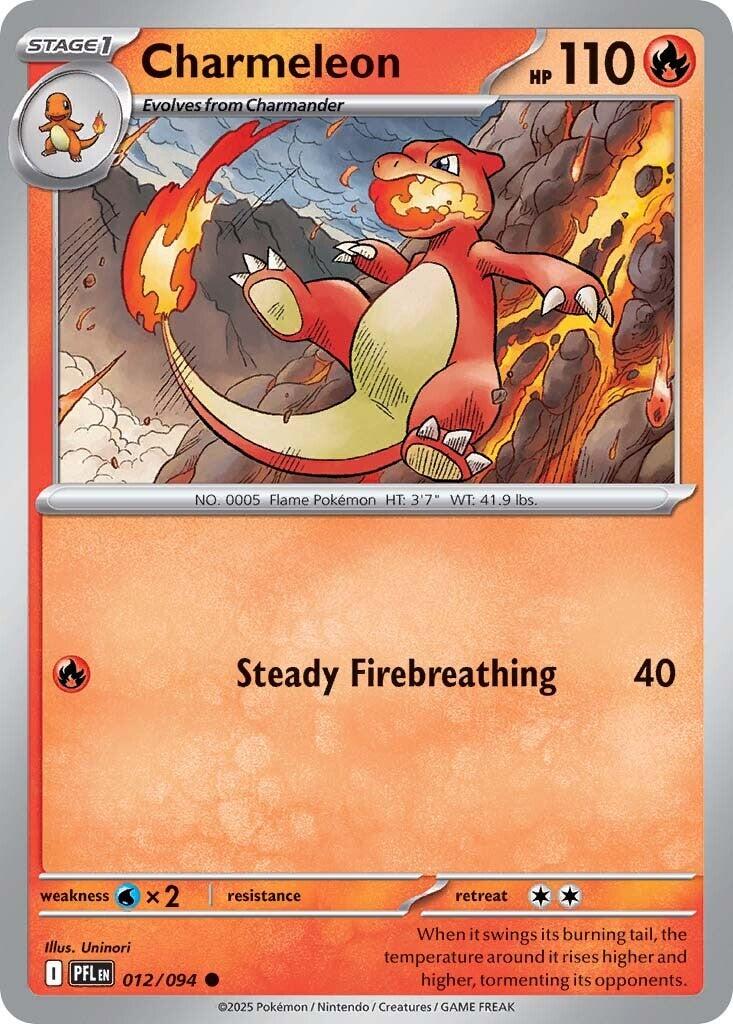 Charmeleon (012/094) [Mega Evolution: Phantasmal Flames]-1