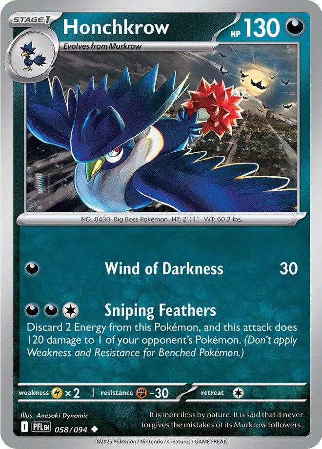 Honchkrow (058/094) [Mega Evolution: Phantasmal Flames]-1