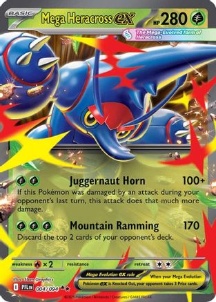 Mega Heracross ex (004/094) [Mega Evolution: Phantasmal Flames]-1