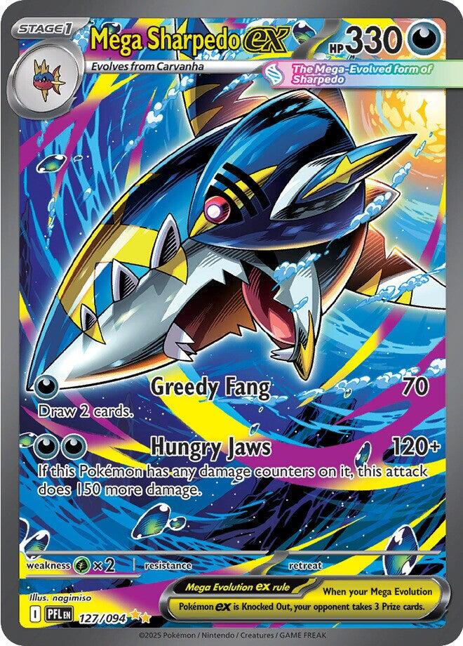 Mega Sharpedo ex (127/094) [Mega Evolution: Phantasmal Flames]-1