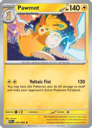 Pawmot (034/094) [Mega Evolution: Phantasmal Flames]-1